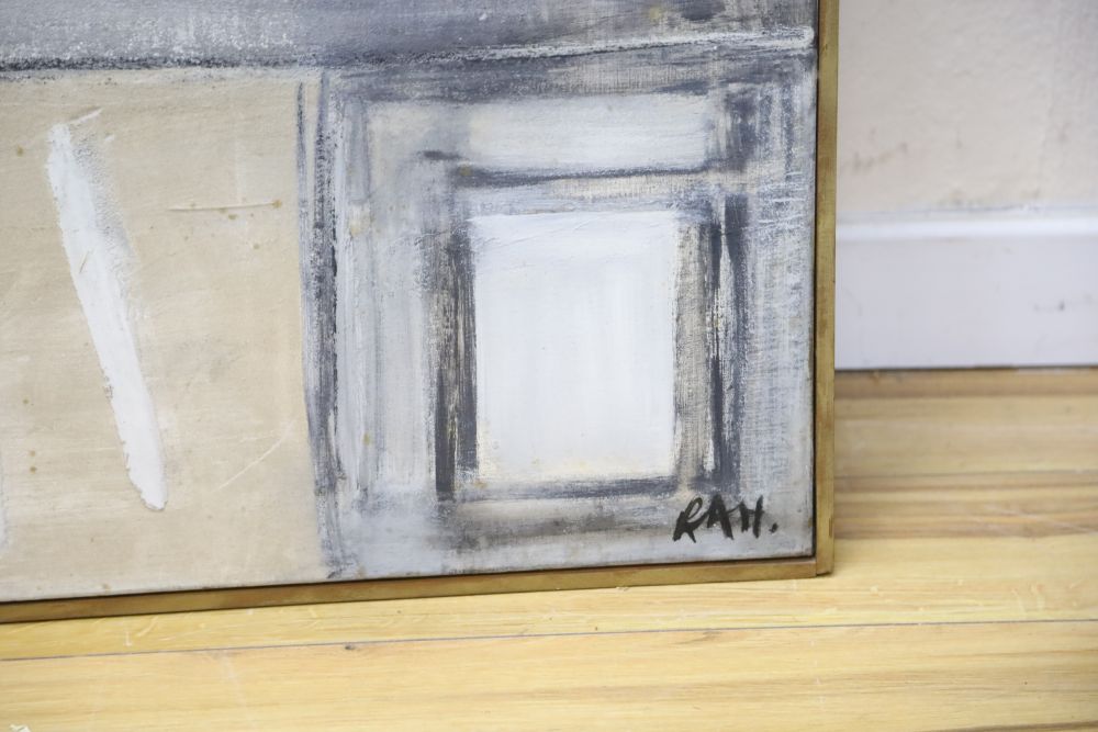 Robert Alwyn-Hughes (1935-), oil on canvas, Untitled, initialled, inscribed verso and dated 1961, 122 x 91cm